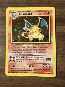 Charizard 4/102 Base Set Holo Rare Vintage 1999 WOTC Pokemon TCG MP/HP - Image 1