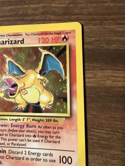 Charizard 4/102 Base Set Holo Rare Vintage 1999 WOTC Pokemon TCG MP/HP - Image 3