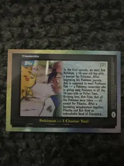 2000 Topps Pokemon TV Animation Edition Series 2 EP1 - I CHOOSE YOU! - Image 2