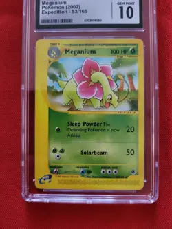 Pokemon: Meganium Expedition Rare #53/165 2002 - Vintage CGC 10 Gem Mint - Image 3