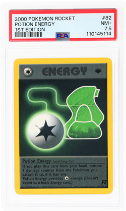 2000 Pokemon Team Rocket Potion Energy 1st Edition #82 PSA 7.5 - Image 1