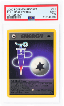 2000 Pokemon Team Rocket Full Heal Energy 1st Edition #81 PSA 7.5 - Image 1