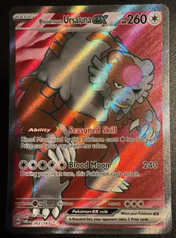 Holo Bloodmoon Ursaluna ex - 202/167 Ultra Rare Twilight Masquerade Pokemon TCG - Image 1