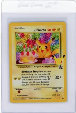 2021 Pokemon Celebrations Birthday Pikachu 24 25th Anniversary - Image 1