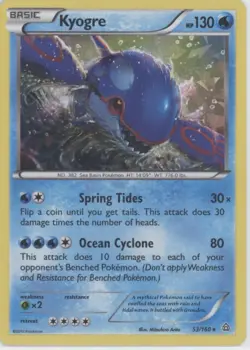 Pokemon tcg Deck Exclusives #053/160 Kyogre Lightly played - Image 1