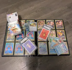 Pokemon Collection and Binder with NM Cards - V, V Star, IR's, Full Art, Graded - Image 1