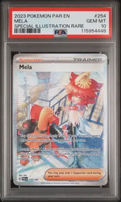 2023 POKEMON PAR EN-PARADOX RIFT SPECIAL ILLUSTRATION RARE #254 MELA PSA 10 - Image 1