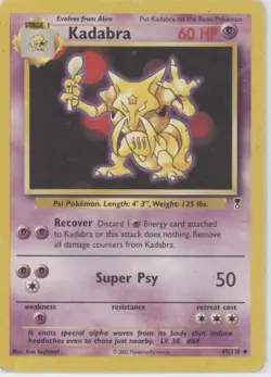 Pokemon tcg Legendary Collection #049/110 Kadabra Moderately played - Image 1
