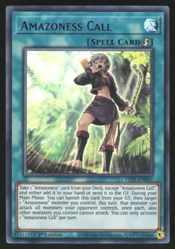 Amazoness Call - LDS1-EN024 - PURPLE Ultra Rare - 1st Edition Yugioh - Image 1
