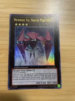 NUMBER 16: SHOCK MASTER ULTRA RARE MAGAZINE PROMO JUMP-EN060 YUGIOH! - Image 1