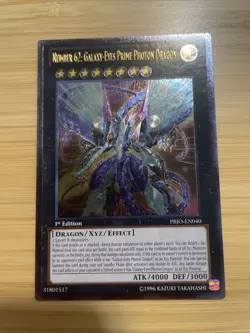 Number 62: Galaxy-Eyes Prime Photon Dragon PRIO-EN040 1st Ed ULTIMATE NM YUGIOH - Image 1