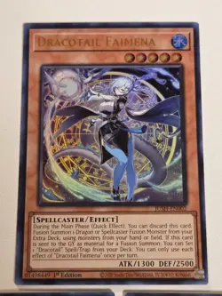 Dracotail Faimena JUSH-EN002 Ultra Rare Yugioh 1st Edition Mint +2 FREE Cards - Image 2