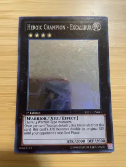 GHOST RARE Heroic Champion - Excalibur 1st Edition REDU-EN041 Yugioh - LP NM - Image 1