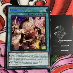 MP24-EN146 Emblema Oath - Prismatic Secret Rare 1st Edition Mint Yugioh Card - Image 1