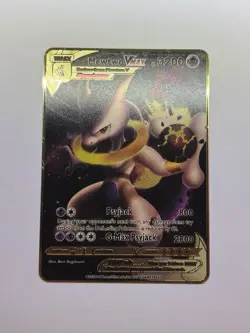 Gold Metal Fan Art Display Card 3200HP Psyjack Mewtwo VMAX NM/M - Image 3