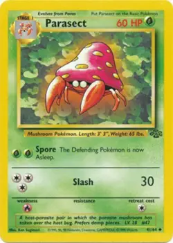 Parasect 41/64 Jungle Set Vintage 1999 Pokemon Card - Image 1