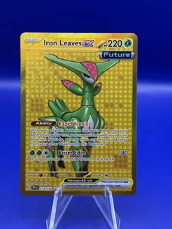 Pokemon TCG Iron Leaves EX Hyper Rare Card 213/162 Holo - Image 1