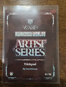VCARD TCG Awakened Worlds 1ST EDITION Trickywi Box Topper Card - Image 2