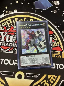 NUMBER 67: PAIR-A-DICE SMASHER SECRET RARE BLRR-EN031 NEAR MINT YUGIOH - Image 1