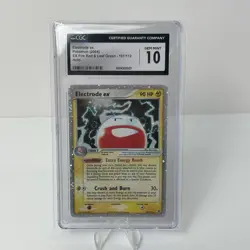 CGC 10 Electrode ex EX Fire Red & Leaf Green 107/112 Holo Pokemon Card - Image 1