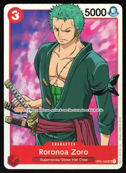 Roronoa Zoro OP01-025 SR Romance Dawn One Piece Card - Image 1