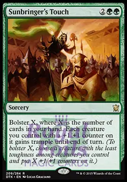 Sunbringer's Touch 2x FOIL DTK MTG Dragons of Tarkir Rare MINT green - Image 1