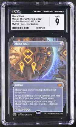 MANA VAULT Double Masters 2022 Borderless Mythic CGC 9 MTG [Nostalgium] - Image 1