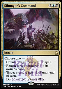 Silumgar's Command 1x FOIL DTK MTG Dragons of Tarkir Rare MINT blue black - Image 1