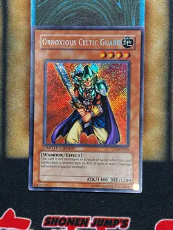 Yugioh Obnoxious Celtic Guard CT1-EN006 Secret Rare Limited Edition NM - Image 1
