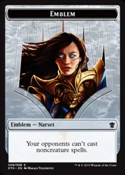 1 x Emblem - Narset - Dragons of Tarkir - Light Play - MTG - Image 1