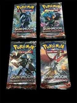 Pokemon Sun & Moon Burning Shadows Booster Packs Lots Of 4 - Image 1