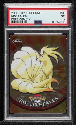 Ninetales Topps Chrome Pokemon TV Animation Edition PSA 7 2000 - Image 1