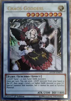 Yugioh Chaos Goddess DUOV-EN079 Ultra Rare 1st Edition NM/LP - Image 1