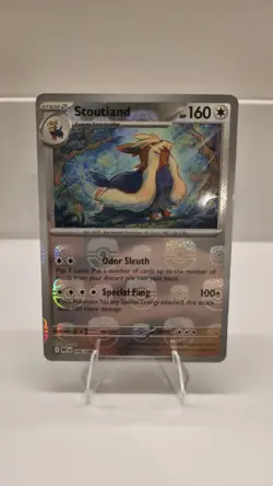 Stoutland Masterball Reverse Holo 076/086 NM Black Bolt White Flare Pokemon TCG - Image 1