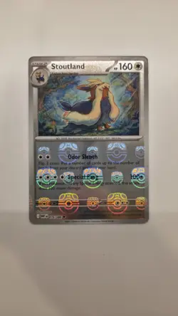 Stoutland Masterball Reverse Holo 076/086 NM Black Bolt White Flare Pokemon TCG - Image 3