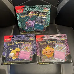 Pokemon TCG Paldean Fates Tech Sticker Collection SET of 3 NEW Sealed - Image 2