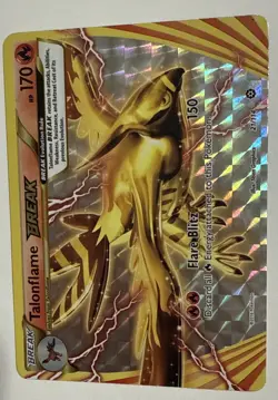 POKEMON XY Steam Siege NM Near Mint RARE Holo #21/114 TALONFLAME BREAk Near Mint - Image 3
