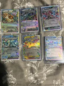 Glaceon Pikachu Vaporeon Hydreigon Terapagos and Eevee EX Cards Lot Pokemon - Image 1