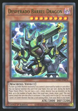Desperado Barrel Dragon - LDS1-EN076 - GREEN Ultra Rare - 1st Edition Yugioh - Image 1