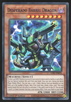 Desperado Barrel Dragon - LDS1-EN076 - BLUE Ultra Rare - 1st Edition Yugioh - Image 1