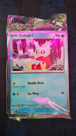 Delibird 046/193 Pokemon TCG Holiday Calendar 2025 Festive Stamp Promo Card - Image 1