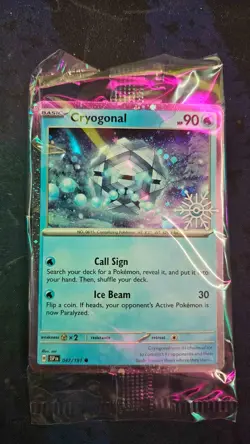 Cryogonal 047/191 - Pokemon TCG Holiday Calendar 2025 Festive Stamp Promo Card - Image 1