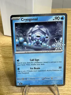 Cryogonal 047/191 - Pokemon TCG Holiday Calendar 2025 Festive Stamp Promo Card - Image 1