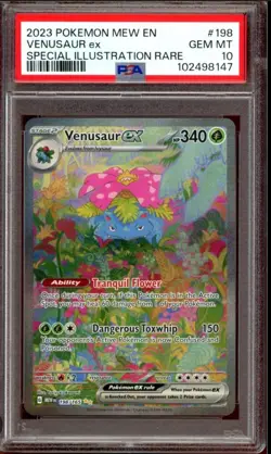 Venusaur EX 151 Full Art Sir Secret Rare Holo Pokemon Card PSA 10. Chase pack - Image 1