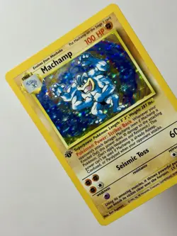 Machamp 8/102 (LP) 1st Edition Holo Rare Base Set Unlimited 1996 Pokemon Card - Image 3