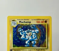 Machamp 8/102 (LP) 1st Edition Holo Rare Base Set Unlimited 1996 Pokemon Card - Image 4