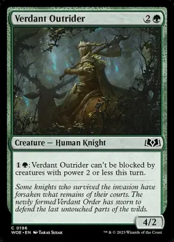 Verdant Outrider - Wilds of Eldraine WOE - MTG - NM Magic - 196 C - Image 1
