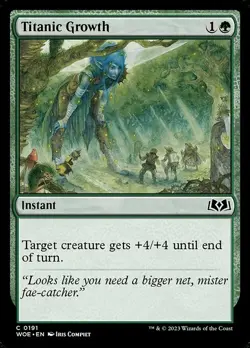 Titanic Growth - Wilds of Eldraine WOE - MTG - NM Magic - 191 C - Image 1