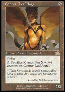 Copper-Leaf Angel - Medium Play MTG Prophecy - Image 1