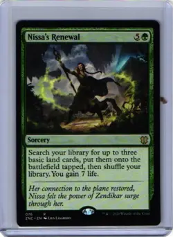 MTG Magic the Gathering Nissa's Renewal (76/155) Zendikar Rising Commander LP - Image 1